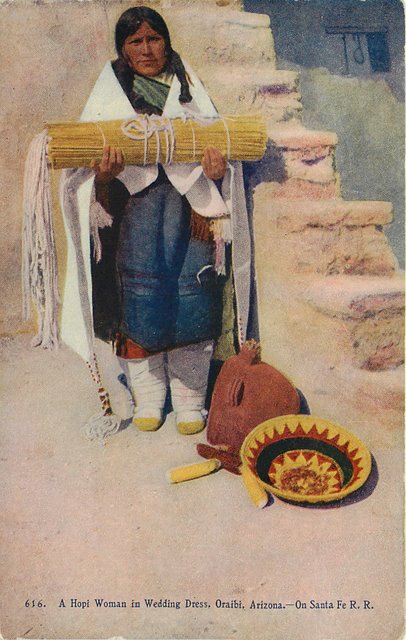 A Hopi Indian Woman In Wedding Postcard