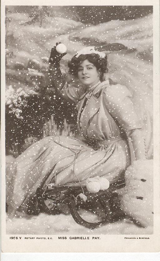 Miss Gabrielle Ray "Snow" Postcard