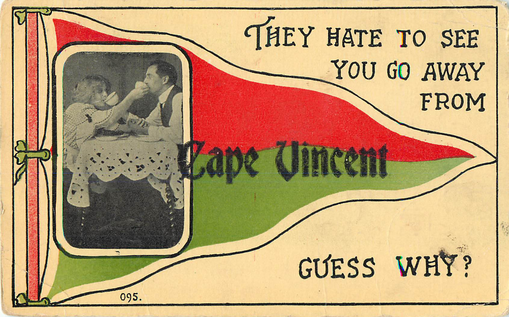 They Hate to see You go Away Cape Vincent - Pennant Postcard