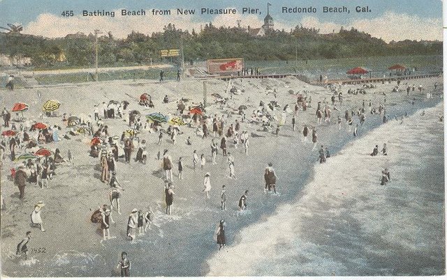 Bathing Beach from New Pleasure Pier, Redondo Beach, CA