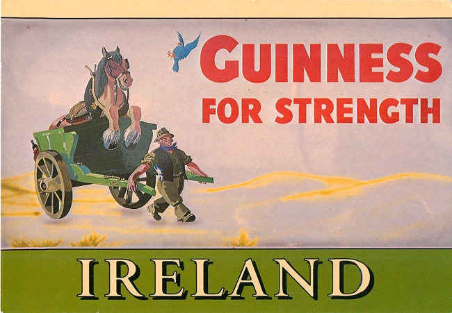 Advertising Postcard - Guinnesss for Strength - Ireland
