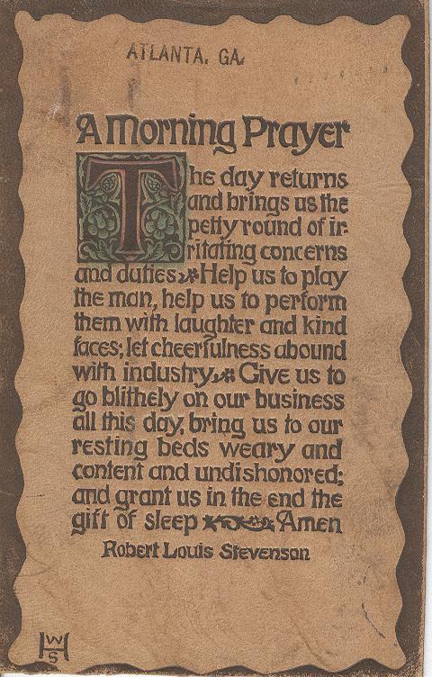 A Morning Prayer Postmarked 1907