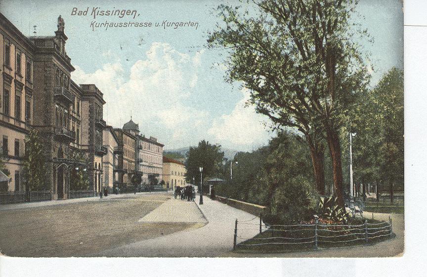 Bad Kissingen Kurchausstrasse u. kurgarten 1907