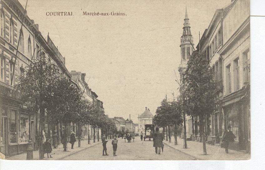 Courtrai Marche-aux-Grains Postmarked 1917