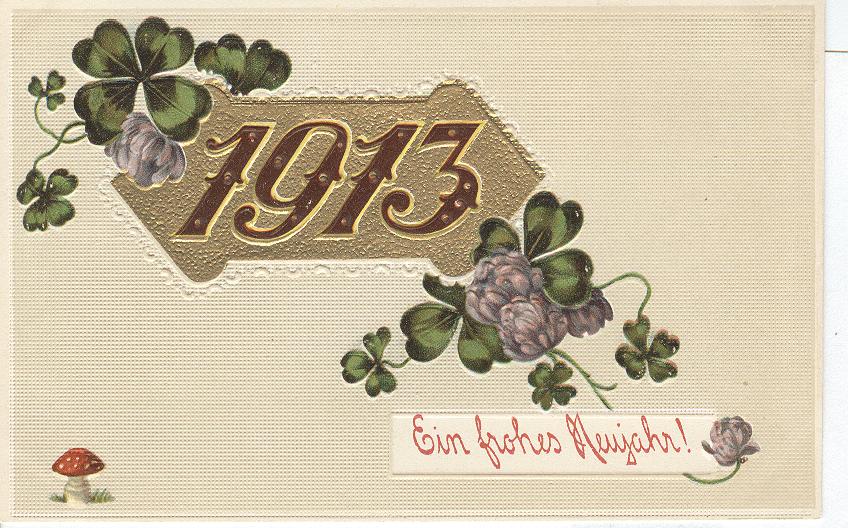 1913 Ein Frohes Meujahr new year postcard