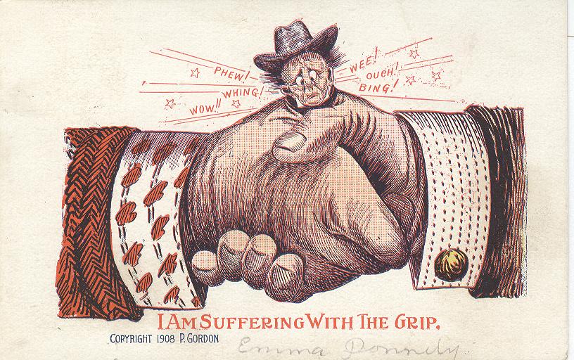 I Am Suffering With Grip Copywright 1908 by P.Gordon
