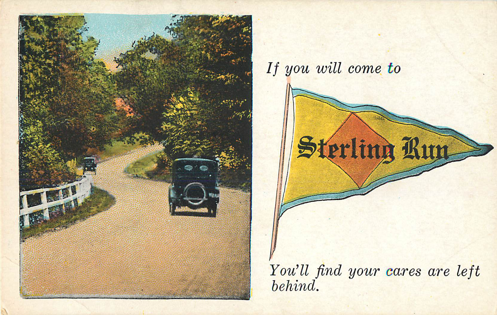 If you will come to Sterling Run - Pennant Postcard