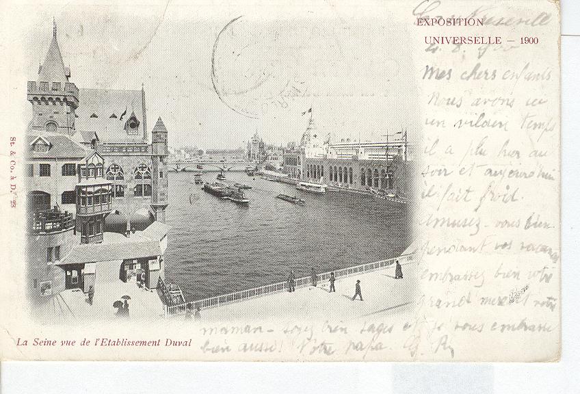 Exposition Universelle 1900 La Seine vue de L'Establissement