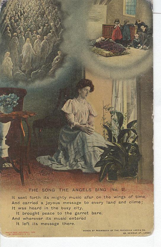 World War 1 "The Song The Angels Sing" Story War Postcard