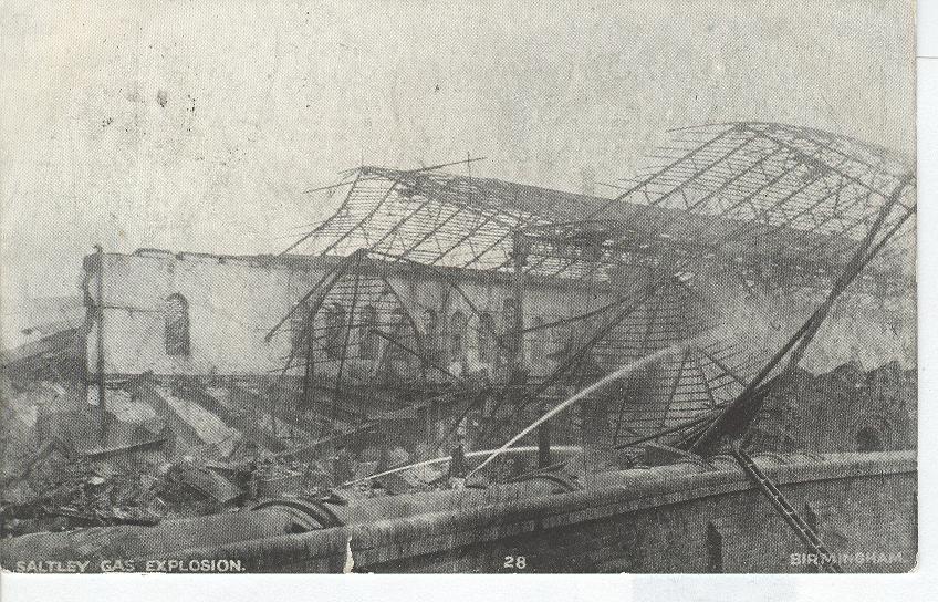Saltley Gas Explosion, Birmingham, England Postcard