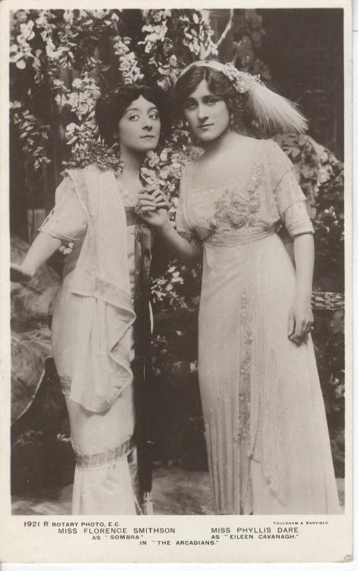 Miss Florence Smithson & Miss Phyliss Dare Postcard