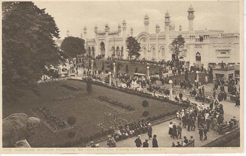 The Gardens & India Pavilion, British Empire Exhibition, Wembly