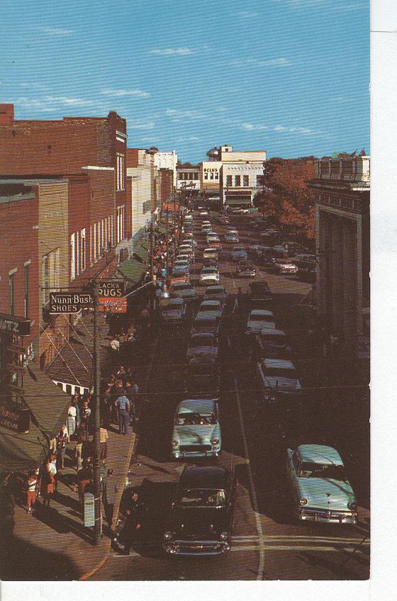 Downtown Shopping Area, Hickory NC 1950's