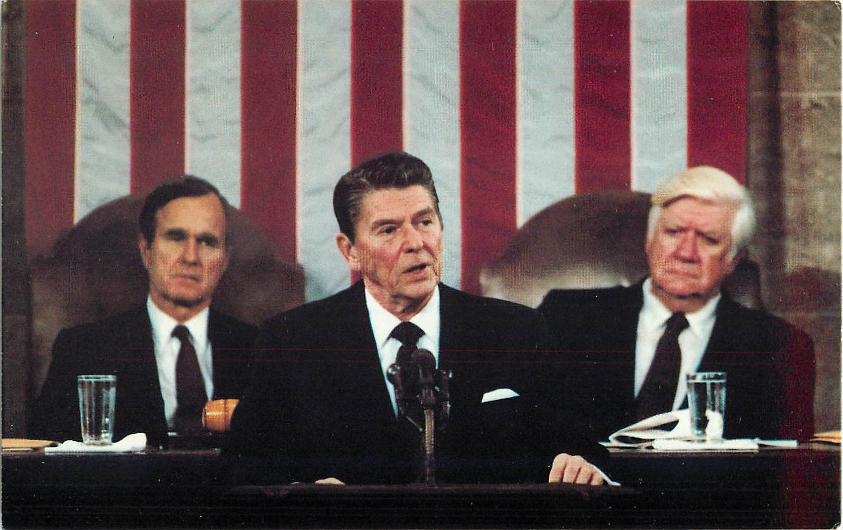 President Reagan, Vice President Bush, and House Speaker
